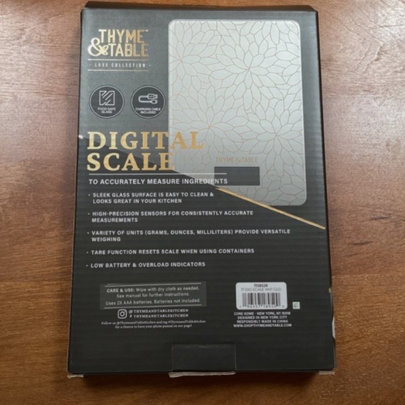 Thyme & Table Luxe Collection Digital Scale New in Box - Picture 7 of 8
